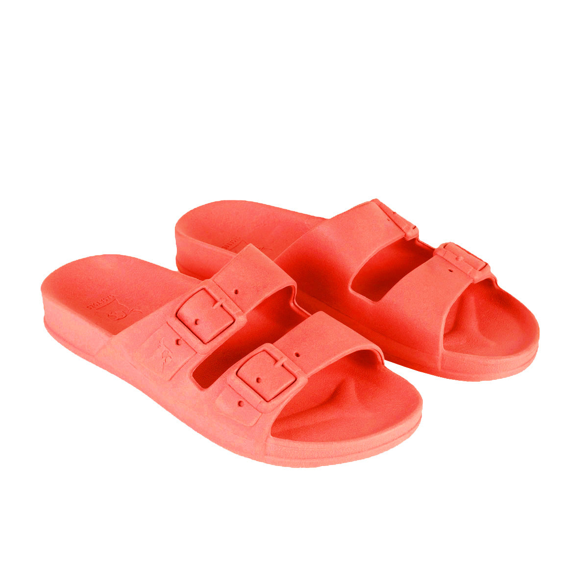 Semelle de sandales Cacatoès modèle Rio de Janeiro Corail : dynamique et confortable en corail, idéale pour ajouter une touche de couleur vive à vos sandales.