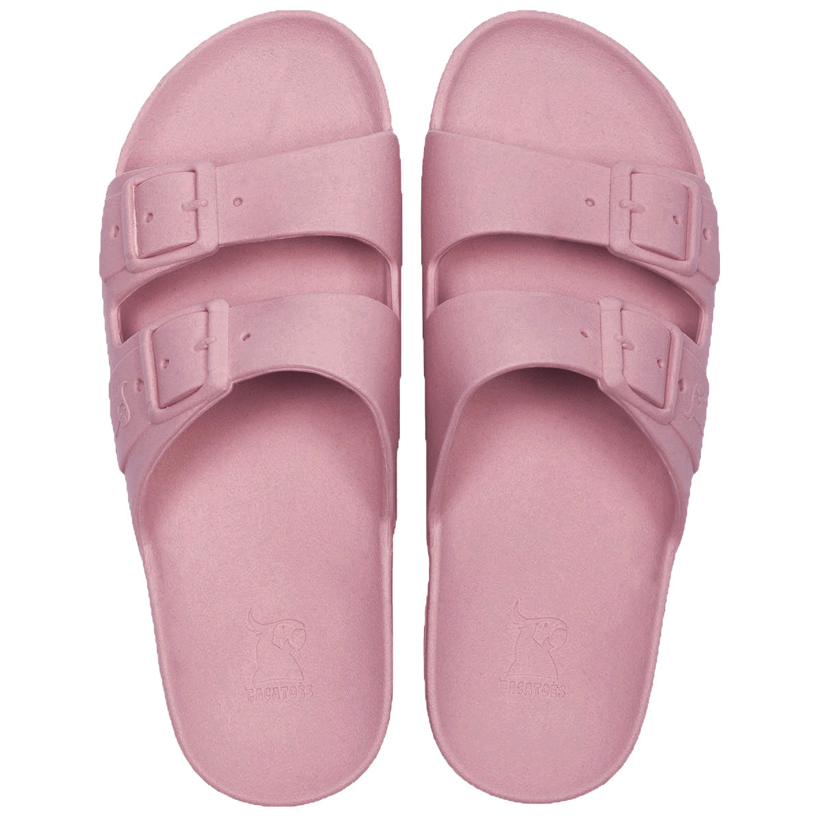 Sandales Cacatoes Caipirinha Classic Vintage Pink vues de face, offrant confort et style avec une teinte rose vintage pour un look estival élégant.