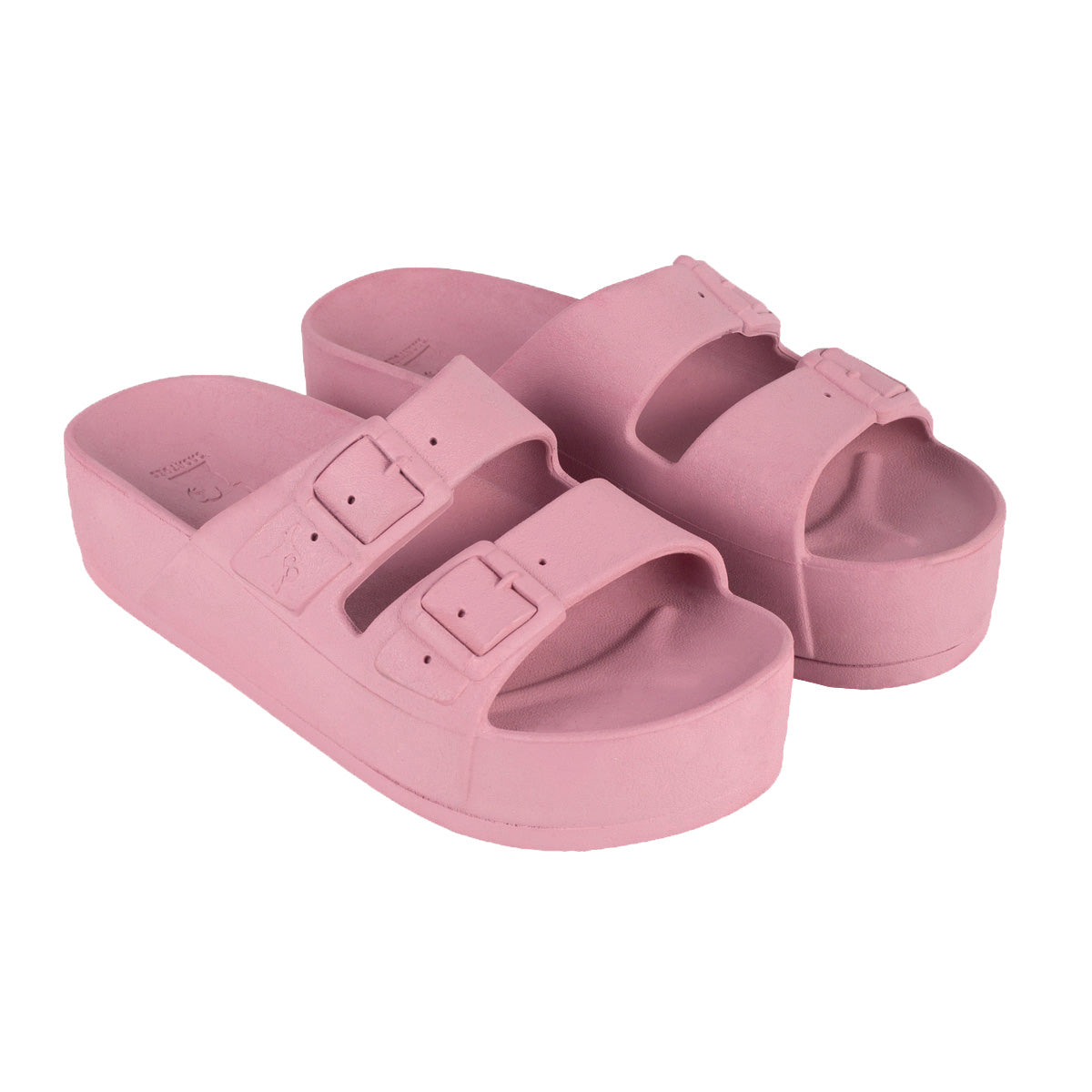 Sandales Cacatoes Caipirinha Classic Vintage Pink vue de 3/4, confort et style avec une teinte rose vintage pour un look estival chic et intemporel.