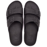Semelle de sandales Cacatoès modèle Rio de Janeiro Black : élégante et robuste en noir, idéale pour ajouter confort et style à vos sandales.