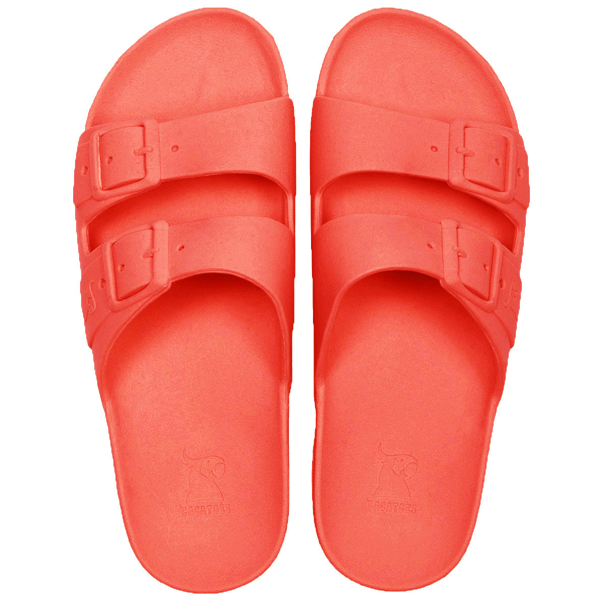 Semelle de sandales Cacatoès modèle Rio de Janeiro Corail : dynamique et confortable en corail, idéale pour ajouter une touche de couleur vive à vos sandales.