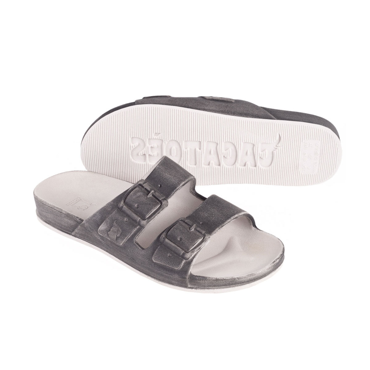Sandales Cacatoes Vitória Grey avec semelle confortable, un modèle chic et moderne pour un look estival élégant.