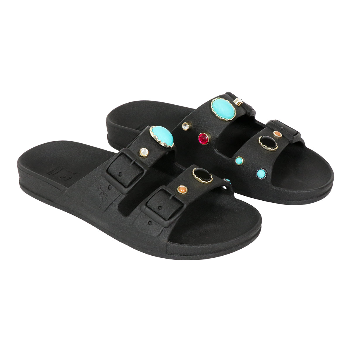 Sandales Cacatoès Joia Black – Élégance et Confort (Vue 3/4)