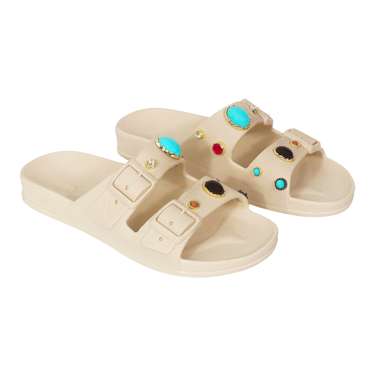 Sandales 3/4 Joia, couleur craie, de la marque Cacatoes