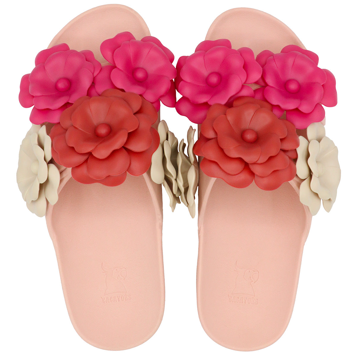 Sandales Cacatoès Camélia Pink Multico, vue de face, design coloré et tendance, ajoutant une touche de fraîcheur à votre look.
