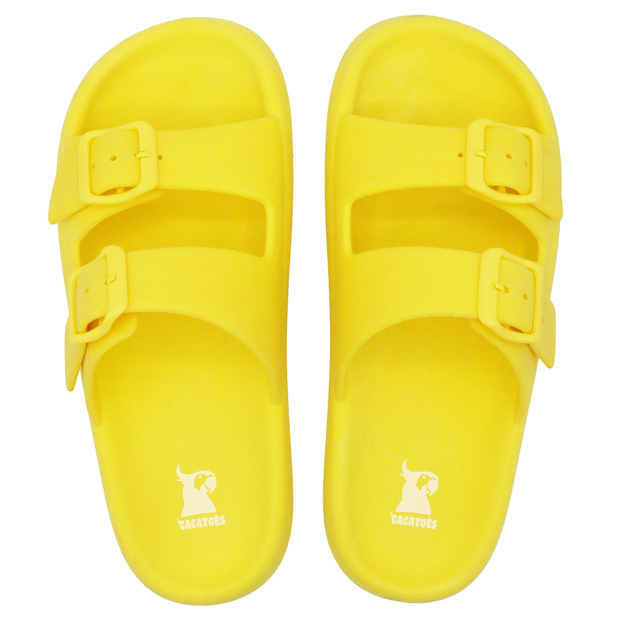 Sandales Cacatoes modèle Jessy Fluo Yellow : un design vibrant et dynamique avec une teinte jaune fluo, idéal pour un look estival lumineux et énergique.