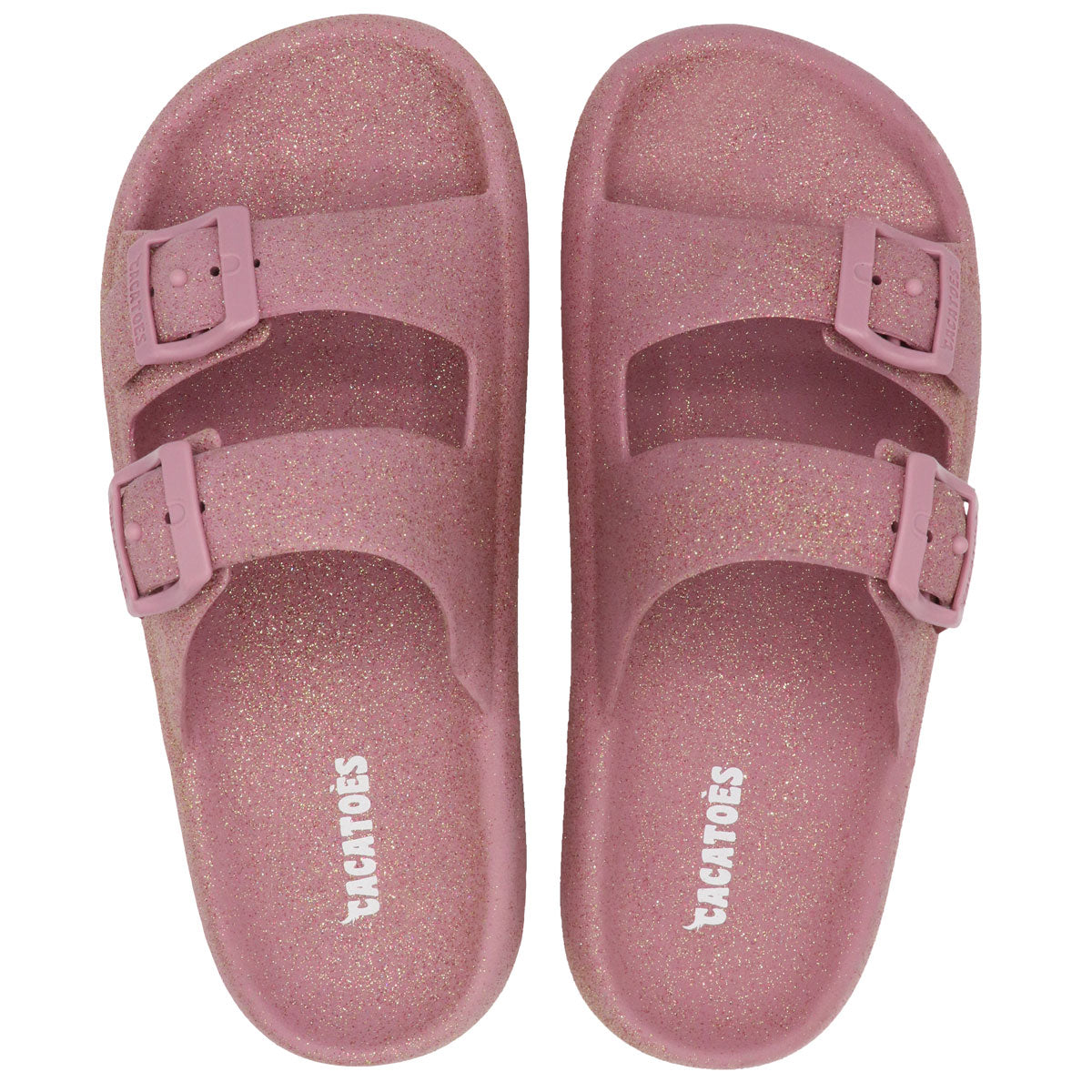 Sandales Cacatoès Jessy Glitter Vintage Pink – Brillance et Élégance (Vue de Face)