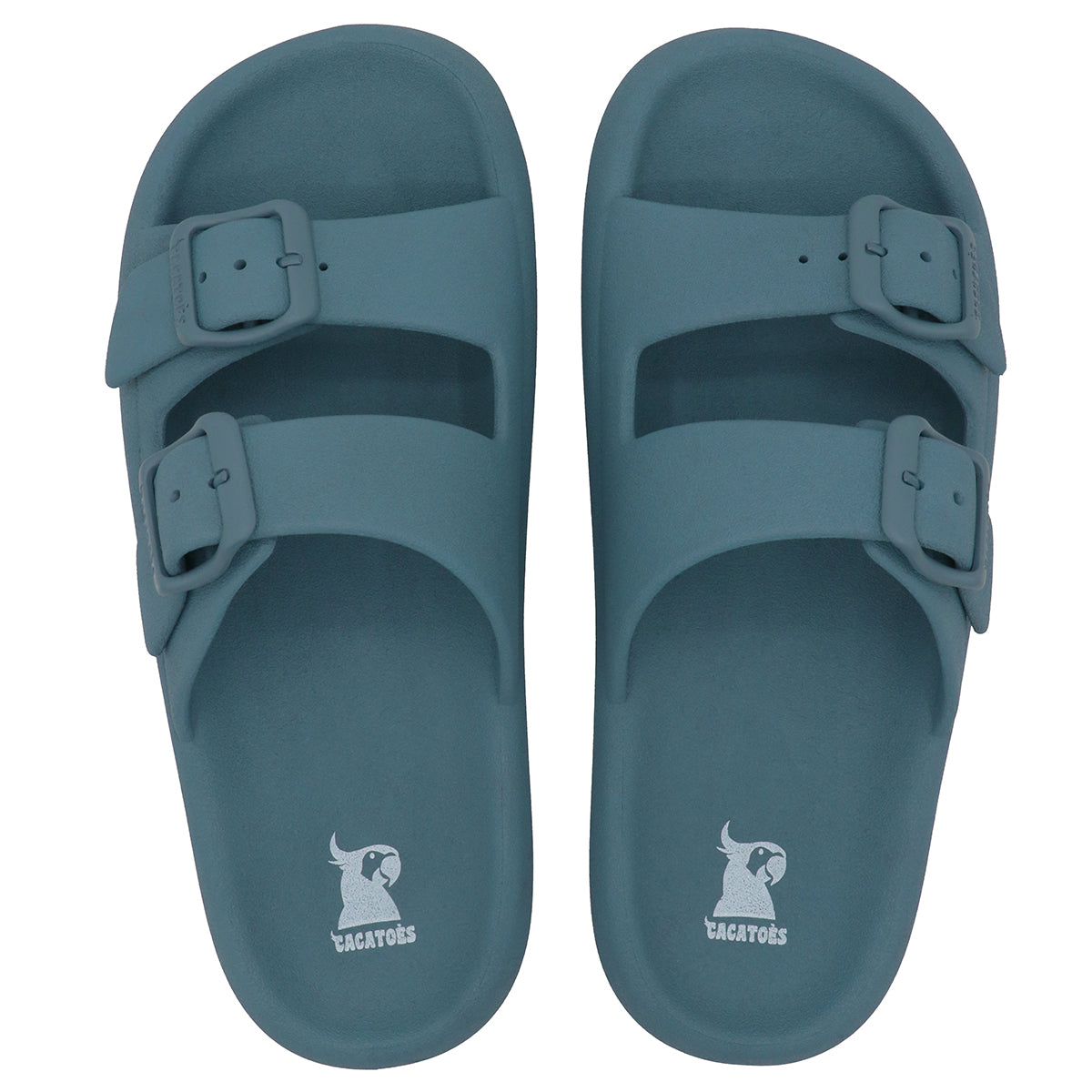 Sandales Cacatoes modèle Jessy Petrol Blue : un design tendance avec une teinte bleu pétrole profonde, parfaite pour un look chic et moderne.