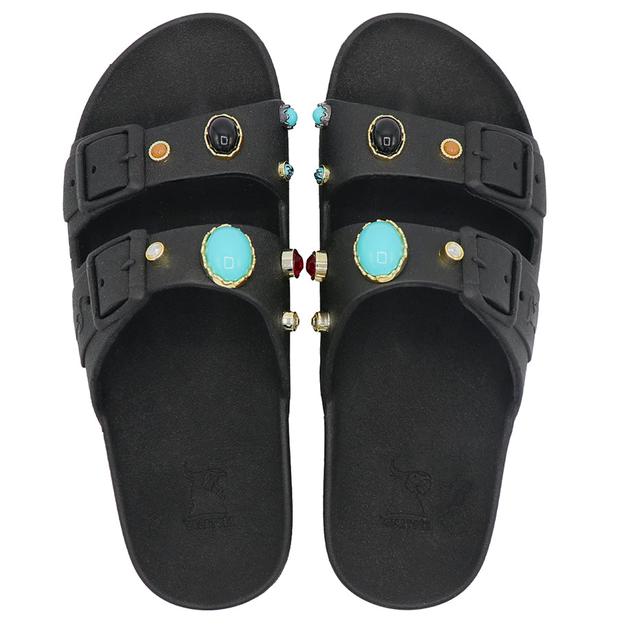 Sandales Cacatoès Joia Black – Élégance Intemporelle et Confort (Vue de Face)