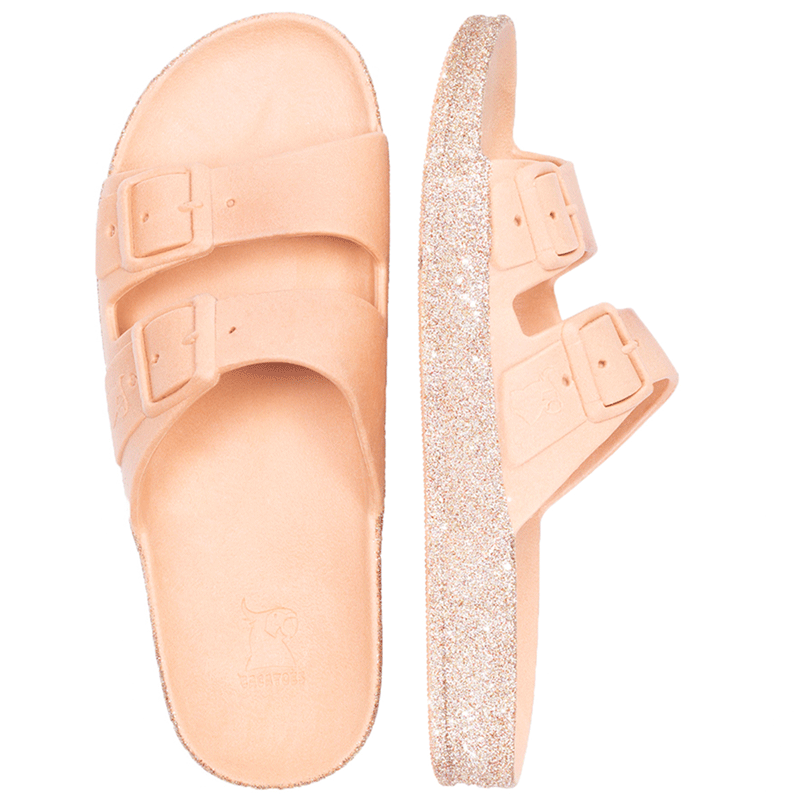 Sandales Cacatoes Tulipa Nude vues de face, offrant confort et style avec une teinte nude délicate pour un look estival chic et intemporel.