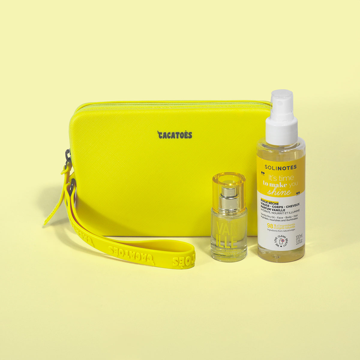 Packshot Solinotes Yellow sur fond neutre : une fragrance éclatante et joyeuse, parfaite pour apporter une touche de fraîcheur citronnée à votre routine parfumée.