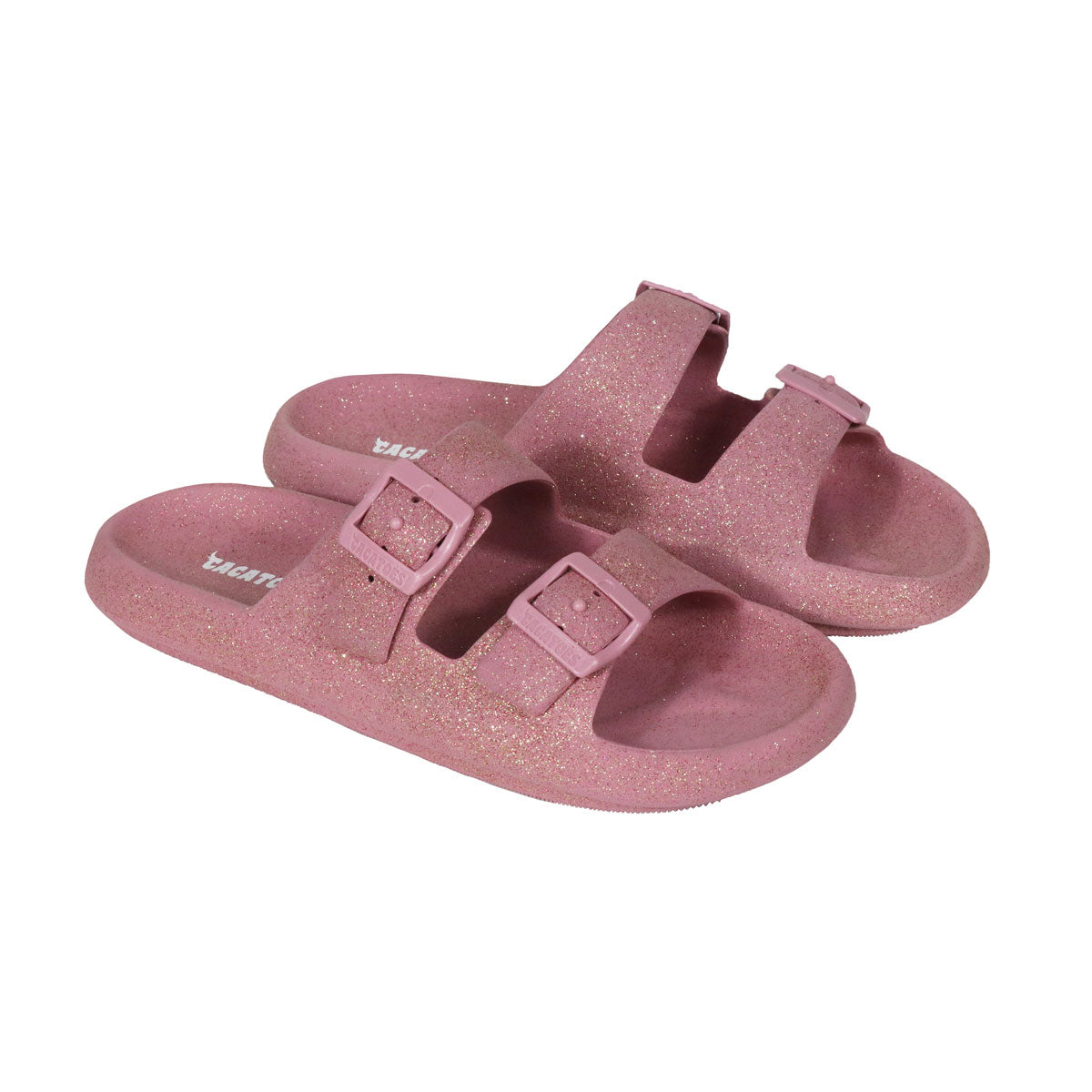 Sandales Cacatoès Jessy Glitter Vintage Pink – Brillance et Raffinement (Vue 3/4)