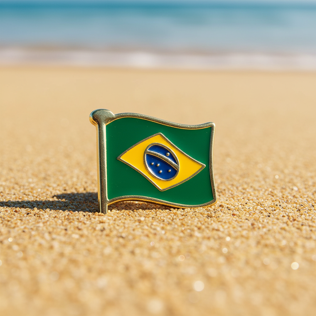 BANDEIRA BRASIL - GOLD